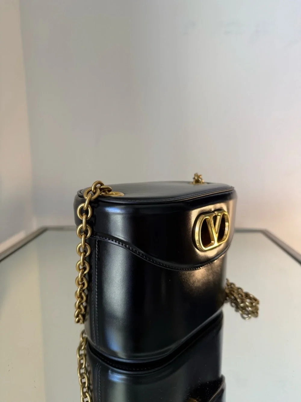 Valentino Garavani Vain Vanity Bag In Shiny Calfskin $3,450